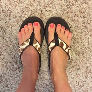 Volatile Calf Hair Flip Flops