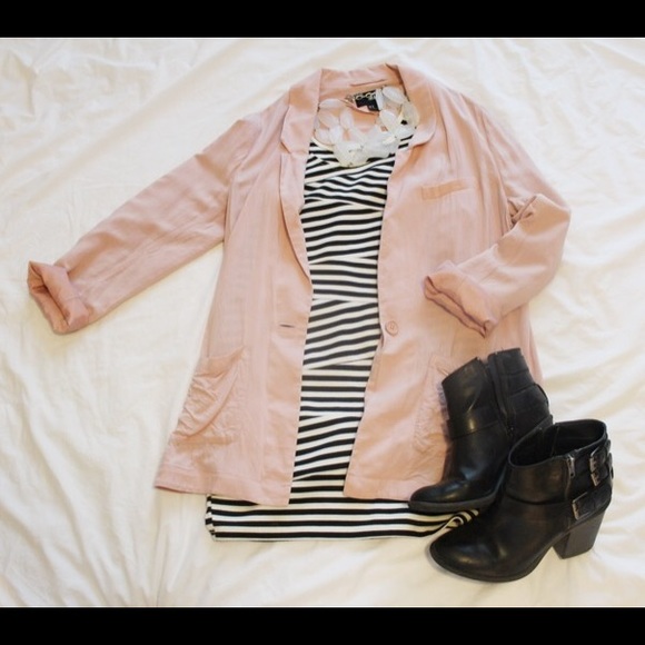Dusty Pink Silk Blazer