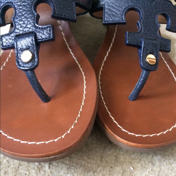 Tory Burch Chandler Wedge Sandal in Navy - Picture 4 of 4