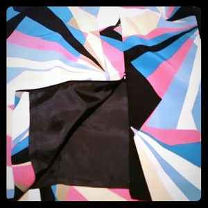 Contemporary print pencil skirt