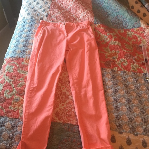 Broken in straight pink Gap khakis