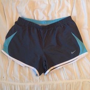 NWOT Grey and blue Nike running shorts