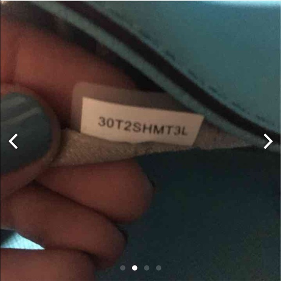 -SOLD- Michael Kors Large Aquamarine Hamilton - Picture 3 of 4