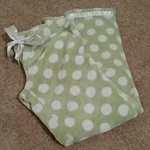 B2G1 Free Fuzzy green and white PJ pants