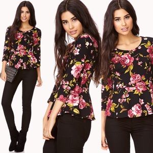 Floral Peplum Top