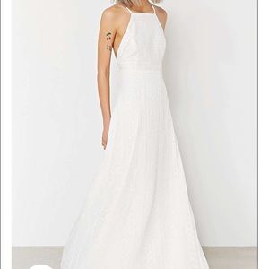 Kimchi blue apron maxi dress in white