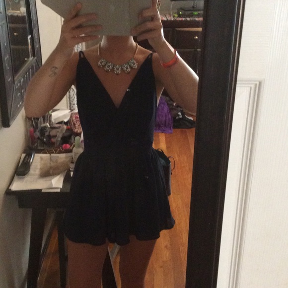 Navy blue romper