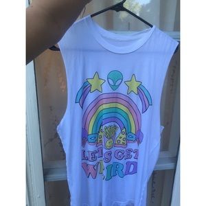 "Let's get weird" tank top