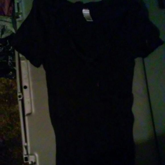 Black lace v neck