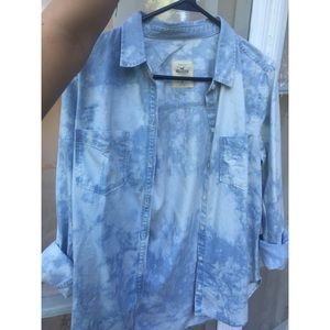 Acid wash button down