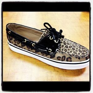Cheetah printed Sperry's! Size 9.5