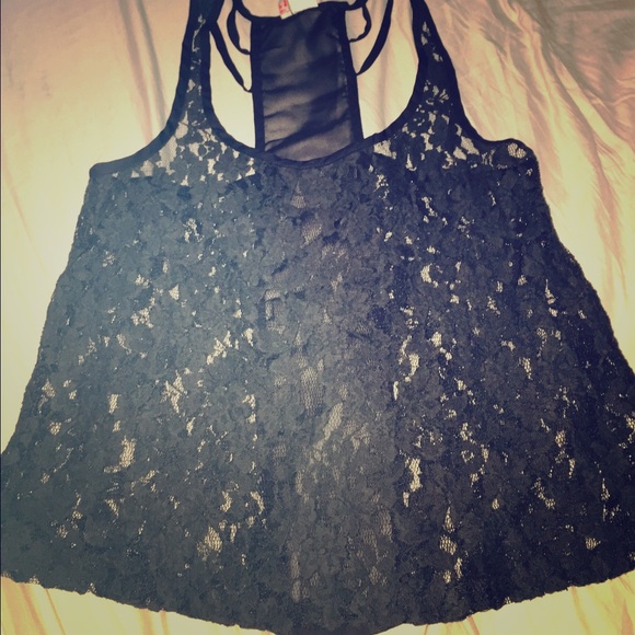 Black see through tank