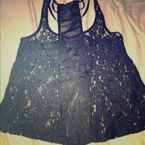 Black see through tank