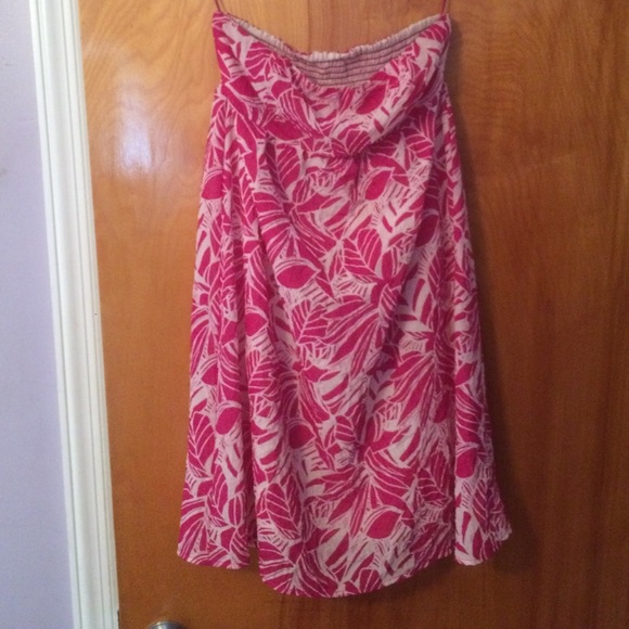 Pink and white beach dress