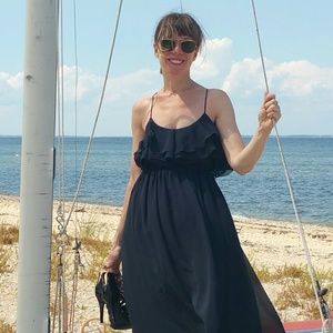 H&M Navy floor length gown