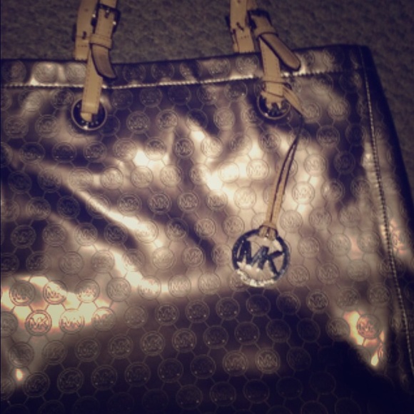 Michael Kors Silver Monogram tote