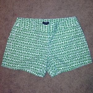 J.Crew original, leaf patterned shorts, size 4!