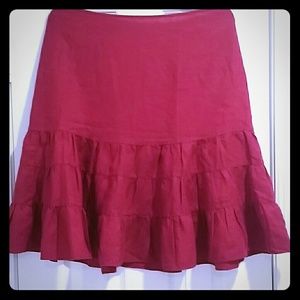 Cute Three Tiered Linen Skirt!  St Johns Bay