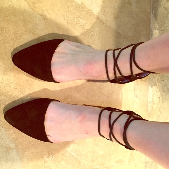 Jessica Simpson Shoes - NWOT Black lace up flats