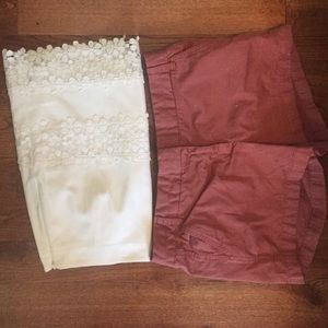 J Crew Skirt & Salmon Shorts Bundle