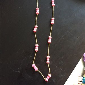 Kate spade pink bow necklace