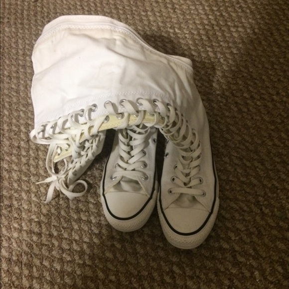 Never worn knee high Chuck Taylor converse