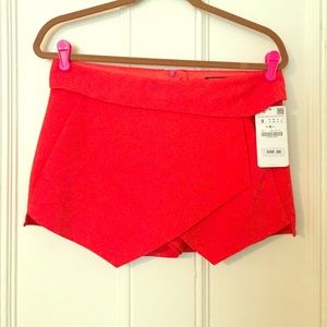 Zara Basic orange skort