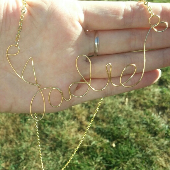 Handmade wire your name necklace