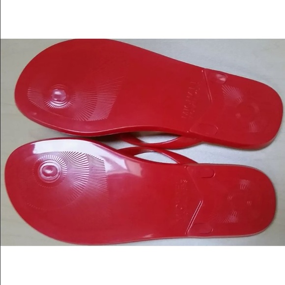 {SOLD} NEW Michael Kors Mandarin jelly flip flops - Picture 2 of 2