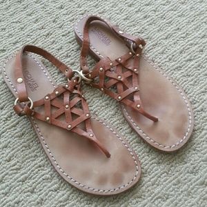 Michael Kors LIKE NEW Camel Leather Sandals
