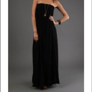 Black strapless maxi dress