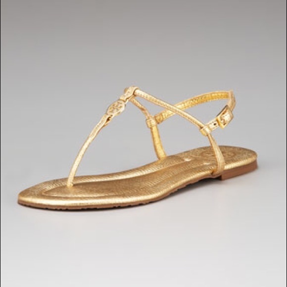 Tory Burch Emmy gold sandals 6 1/2