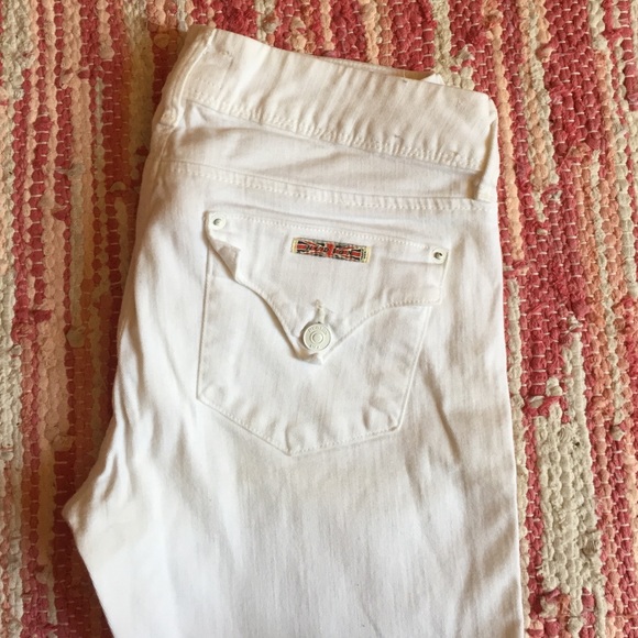 Hudson white denim jeans
