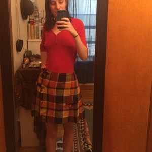 Topshop - Charles Andréa vintage plaid skirt