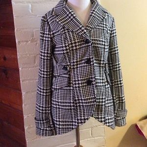 Black and white coat