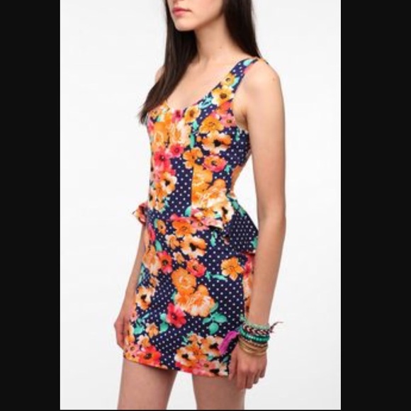 Urban Outfitters Knit Mini Peplum Dress