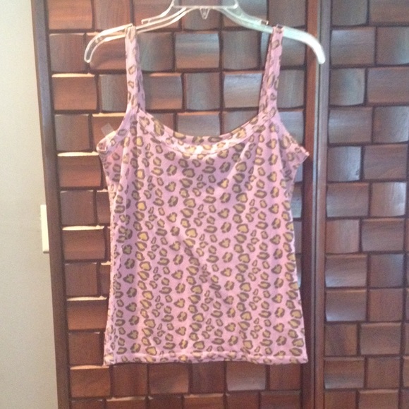 Purple with cheetah print tank top - Picture 1 of 1