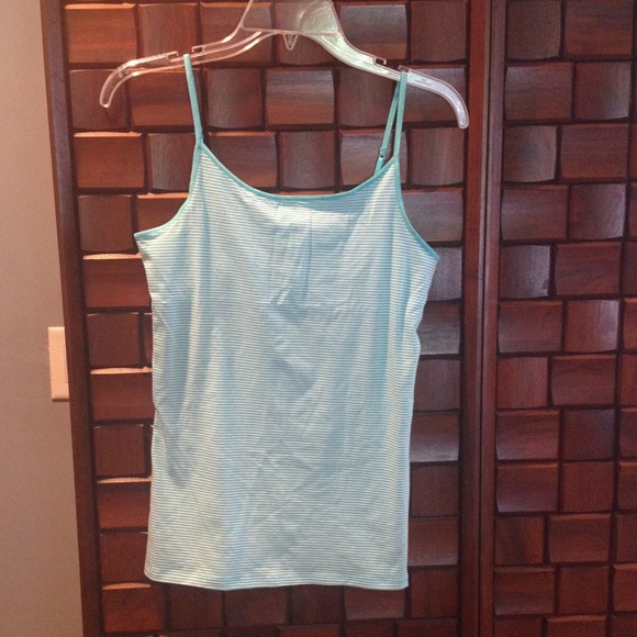 Blue and white stripes tank top