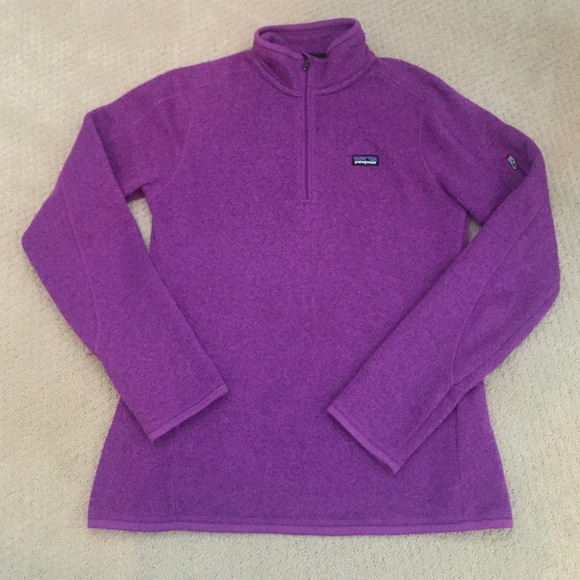 Purple Patagonia quarter zip better sweater