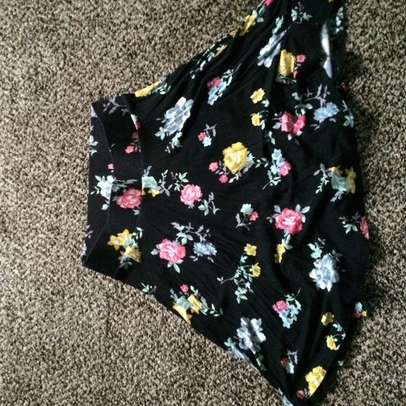 silky floral skater skirt