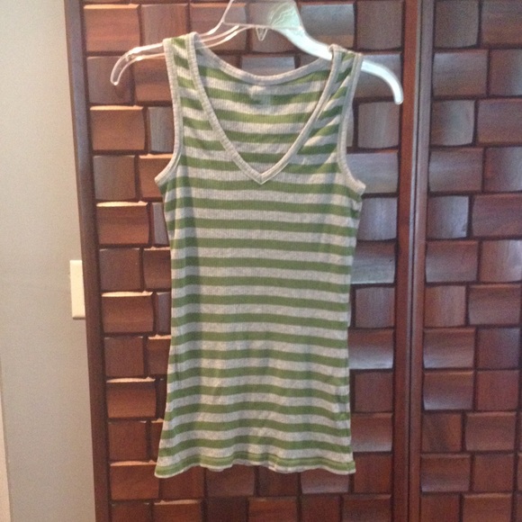Green and grey tank top
