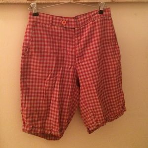 Fiorucci - Italian Red/Grey plaid Bermuda shorts