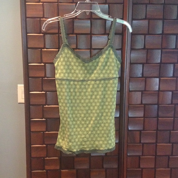 Green patterned tank top