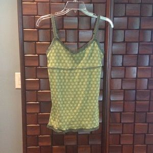 Green patterned tank top