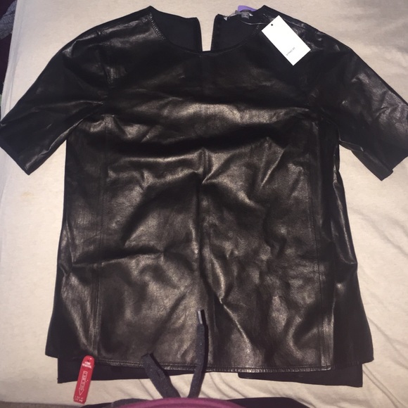 Vince Leather Blouse
