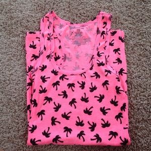 Pink Palm Tree Tank Top