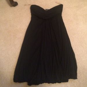Black strapless bubble dress