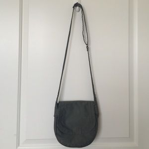 H&M military green flap cross body bag