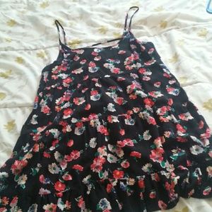 Black floral summer dress