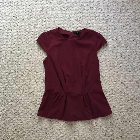 Plum colored peplum top